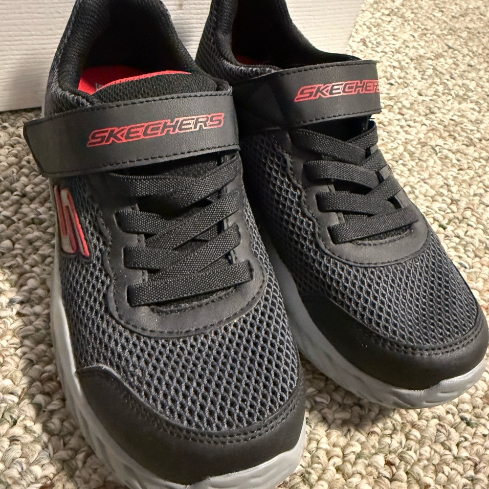 Skechers Kids Black and Red Sneakers